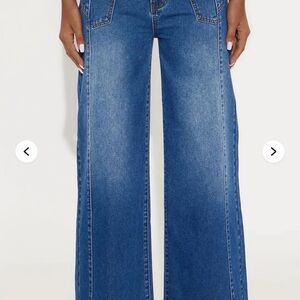 Fashion Nova Deep Blue Flare Jeans